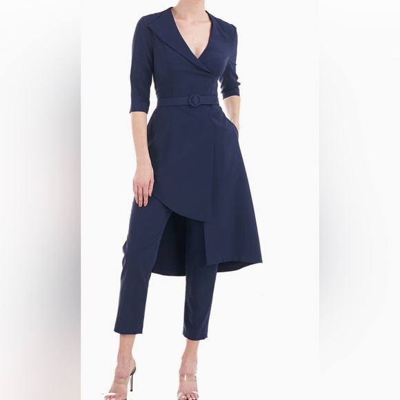 Kay Unger KORI WALK THRU JUMPSUIT in navy size 10